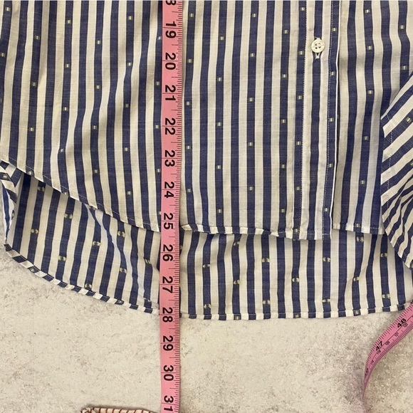 Grayson || Hero Striped Button Down Shirt Blue White 3 Medium - Picture 6 of 7